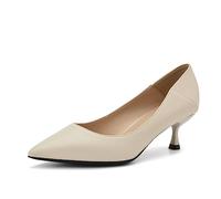 ERICAT Chaussures à Talons Hauts en Cuir Souple de Grande Taille, à Bout Pointu, pour Femmes, à Vocation Professionnelle