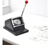 ERICAT Manual ID Card Corner Cutter,Heavy Duty Business Card Punch with Non-Slip Base & Extended Handle, 54mm × 86mm Cut Size, Structure Durable Stability & Saving Operation, for Office Cards