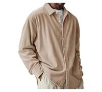 ERICAT Pacificozy Mens Shirts, Pacificozy Men's Stylish Casual Daily Long-Sleeved Shirt Button Down(Khaki,XL)