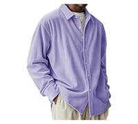 ERICAT Pacificozy Mens Shirts, Pacificozy Men's Stylish Casual Daily Long-Sleeved Shirt Button Down(Purple,3XL)
