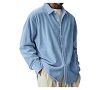 ERICAT Pacificozy Mens Shirts, Pacificozy Men's Stylish Casual Daily Long-Sleeved Shirt Button Down(Sky blue,2XL)