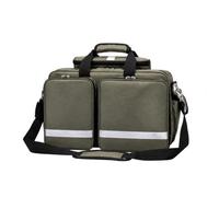 ERICAT Sac De Premiers Secours À Plusieurs Niveaux avec Compartiments De Rangement Réguliers, Éléments Réfléchissants De Sécurité, Sac De Premiers Secours Vide Compatible avec Les Bouteilles Green