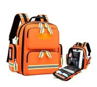 ERICAT Sac De Premiers Secours pour Traumatismes avec Éléments Réfléchissants, Sac À Dos Durgence Résistant À Lusure en Conditions Extrêmes, Rangement Multicouche Et Étanche, pour Le Camping Orange