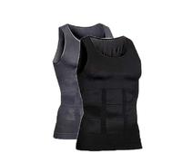 ERICAT Shaping Tank Mens, Compression Shirt, Shaping Sleeveless Shirts For Men, For Men Build A Toned Body(Grey+Black,S)