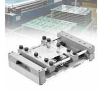 ERICAT Station De Sérigraphie De Bureau De Haute Précision, Table d'impression De Pâte À Souder pour Pochoir PCB avec Grattoir De 80 Mm, Alignement Réglable, Tension Et Serrage Ferme