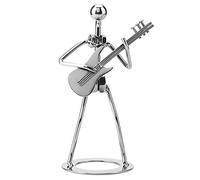 ERICAT Statue de Joueur de Guitare, Figurine d'art en métal Petit Joueur d'art de Fer Figurine de Collection Guitare Rock Sculpture Musique Artisanat décor/413