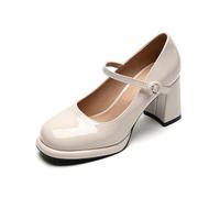 ERICAT Talons Aiguilles pour Femmes Style fée Tempérament Élégant Simple Versatile Chaussures Mary Jane Rétro Rehaussant Confortable Dîner Talons
