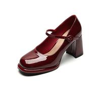 ERICAT Talons Aiguilles pour Femmes Style fée Tempérament Élégant Simple Versatile Chaussures Mary Jane Rétro Rehaussant Confortable Dîner Talons