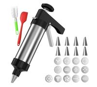 Erice Presse à biscuits électrique, 13 plateaux à biscuits et 8 buses de plastification, machine à churro, noir