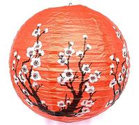 Ericetion 16inch Paper Lantern Plum Blossom Round Shade Shade Chinese Oriental Restaurant Light Wedding Party Home Decor Cadeaux