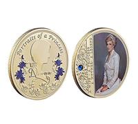 Ericetion 1pc Princesse Diana Commémorative Coin Replica Queen Souvenir Coin College Collection Cons À Collectionner Gold