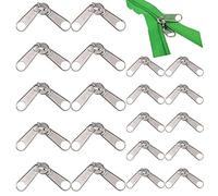 Ericetion 20pcs Mix 3 5 Slider À Fermeture Éclair Noir Couleur Argent Double Tête Reversible Curseur Zip Vêtements Vêtements Attaches Accessoires