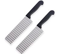 Ericetion 2pcs Couteau À Couteau À Pommes De Terre, Conception De Coupe De Rayures À Vagues Uniques, Fabriquant De Belles Collations De Croustilles