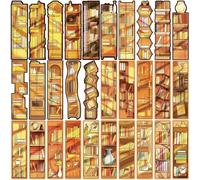 Ericetion 30 Marque-Pages en Papier À Thème De Bibliothèque (Dessins Animés) - Idéal pour Bibliothèque, Le Bureau, Les Élèves Les Lecteurs.