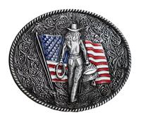Ericetion Boucle De Ceinture Western Initiale Vintage-Cowboy Rodeo Argent Grande Boucle De Ceinture Vintage Punk Boucles De Ceinture Ceinture en Cuir pour Hommes Femmes Cowboy