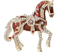 Ericetion Broche Cheval en pour Femme, Broche Tendance en, Accessoire De Mode, pour Les Fêtes Les Courses Hippiques.
