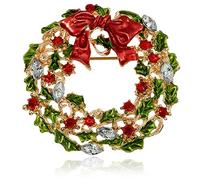 Broche De Noël Broche pour Famille des Épingles De Couronne d'arbre De Noël Ensemble De Décoration De Fête en Mignonne Cadeaux D'épingles De Noël Décoration