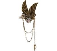 Ericetion Broche Steampunk Vintage Noire pour Femmes Hommes, Épinglette Gothique, Épingles À Bijoux pour À Dos, Vestes, Colliers, Broches