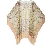 Ericetion Châle À Sequins Perles des Années 1920, Cape De Soirée À Franges, Écharpe pour Mariage