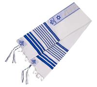 Ericetion Châle De Prière Israël Yeshua Talit Juif Katan Châle De Prière D'israël avec Cordes Tzitzit Talit Traditionnel D'israël avec Bénédiction sur Le De Cou pour Hommes Femmes