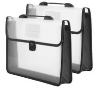 Ericetion Chemise en Plastique, Pochettes en polyéthylène, Lot de 2, Chemises Extensibles A4 avec poignée, Organisateur de Documents imperméable pour Le Bureau.