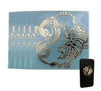Ericetion Dragon Metal Scrapbook Stickers - 5pcs Stickers De Décoration Auto-adhésif pour Téléphone Portable, Ordinateur Portable, Scrapbooking
