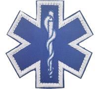 Ericetion Écusson Militaire Brodé « étoile De Vie » avec Croix Médicale Écusson De Secourisme, À Fixation Auto-agrippante.