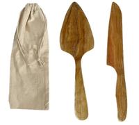 Ericetion Ensemble De 2 Couteaux À Gâteau De Mariage, Couteau À Gâteau De Mariage, Spatule À Gâteau, Spatule À Pizza, Ustensiles De Coupe De Gâteau Rustiques pour Anniversaire, Vacances, Fête