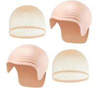 Ericetion Lot De 2 Bonnets Chauves en Latex pour Maquillage d'halloween, avec Bonnets en Nylon pour Perruque, Costume De Cosplay pour Adultes