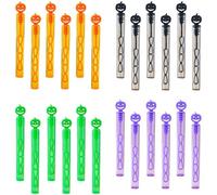 Ericetion Lot de 24 Tubes À Bulles pour Halloween, Flacons De Savon À Bulles, Têtes De Mort Fantômes, Baguettes À Bulles Vides, Décorations pour Sacs De Fête d'enfants.