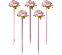 Ericetion Lot de 6 stylos à Bille en Forme de Rose, stylos à Bille en Forme de Fleur de Rose, stylos de Papeterie Amusants pour étudiants, Fournitures Scolaires et de Bureau