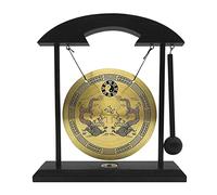 Ericetion Mini Desktop Gong Table Wind Chime Percussion Instrument Cymbals Gongs avec Maillet pour Décoration Intérieure Cadeau De Chaleur Maison