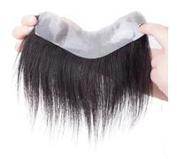 Ericetion Perruque Frontale pour Homme, pièce de Cheveux Frontale, Perruque en V pour Homme avec Cheveux naturels à 100% et Couverture en Peau Fine en PU pour recouvrir la calvitie Masculine