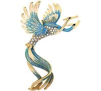 Ericetion Pin De Broche Phoenix Vintage - Émail en Cristal Élégant Banquet De Mode Épingle D'oiseau pour Accessoires De Vêtements