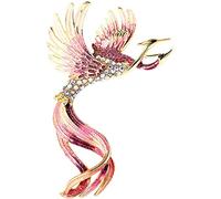 Ericetion Pin De Broche Phoenix Vintage - Émail en Cristal Élégant Banquet De Mode Épingle D'oiseau pour Accessoires De Vêtements