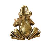 Ericetion Rétro Cuivre Grenouille Ornement Miniature Métal Laiton Laiton Animal Patient Thé Pein Décor Zen Yoga Grenouille Jardin Figurine Statue
