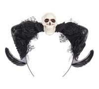 Ericetion Serre-tête À Cornes Gothique pour Femme, Accessoire De Déguisement De Sorcière avec Cornes De Mouton Diaboliques pour Halloween Cosplay.