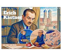Erich Kästner (Wandkalender 2026 DIN A4 quer), CALVENDO Monatskalender: Leben und Werk eines unvergessenen Autors