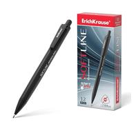 Erich Krause Porte-mines ErichKrause HB 0,9 mm avec gomme, lot de 12 noirs Crayon pour le bureau, l'école et les loisirs Crayon à mine pour dessiner, esquisser, écrire