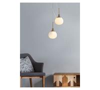 Erich Plafonnier Globe nickelé, 8 lumières, E14