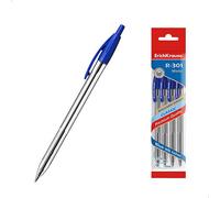 ERICHKRAUSE Stylo et Roller marque modèle Pack de 4 stylos automatiques R-301 Classic Matic 10 - Pointe standard de 10 mm - Encre à séchage rapide - Couleur Azur