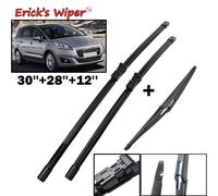Erick's Wiper-Jeu D'essuie-Glaces Avant Et Arrière Lhd,Pour Kit 5008 T87 2009-2016,Brosses Pour Pare-Brise 30 ""28"" 12