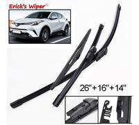 Erick's Wiper-Jeu D'essuie-Glaces Avant Et Arrière Lhd,Pour Toyota C-Hr Chr 2016-2023,Brosses Pour Pare-Brise 26 ""+ 16"" + 14