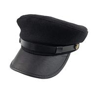 ericotry 1 chapeau de chauffeur, chapeau de pêcheur, chapeau de chauffeur, chapeau de chauffeur, chapeau de portier, chapeau de costume pour homme et femme (noir), b, M