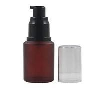Ericotry 1 flacon à pompe vide en verre dépoli avec tête de pompe noire et bouchon anti-poussière pour produits de beauté, huiles essentielles, crème pour le visage, émulsion, 30 ml