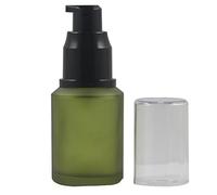 Ericotry 1 flacon à pompe vide en verre dépoli de 60 ml avec tête de pompe noire et bouchon anti-poussière pour liquide de beauté, huile essentielle, crème faciale, émulsion, conteneur de voyage