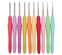 ericotry Lot de 10 crochets de petite taille de 0,5 mm à 2,75 mm avec poignée souple ergonomique pour projet de bricolage