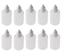 ericotry Lot de 10 flacons compte-gouttes vides rechargeables en plastique compressibles avec bouchons à vis et bouchons pour emballage cosmétique 50 ml
