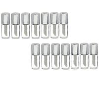Ericotry Lot de 12 flacons vides rechargeables en plastique pour gloss à lèvres, baume à lèvres, mini flacons de 1,2 ml avec couvercle argenté