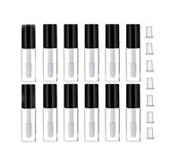 ericotry Lot de 12 mini tubes vides pour gloss à lèvres, baume à lèvres, emballage d'échantillon de rouge à lèvres, récipient de rangement avec applicateur baguette (3 ml/transparent)